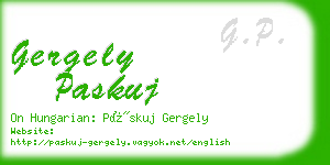 gergely paskuj business card